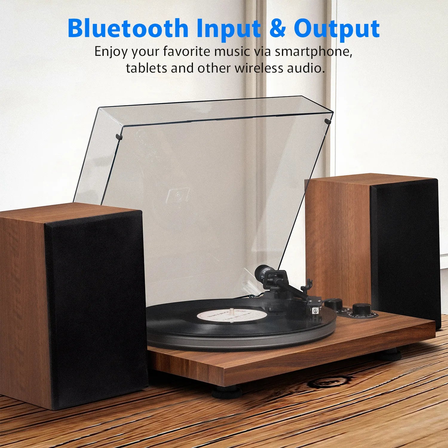 Moderner Bluetooth In&Out Plattenspieler mit 40 W HiFi Lautsprechersystem UD006