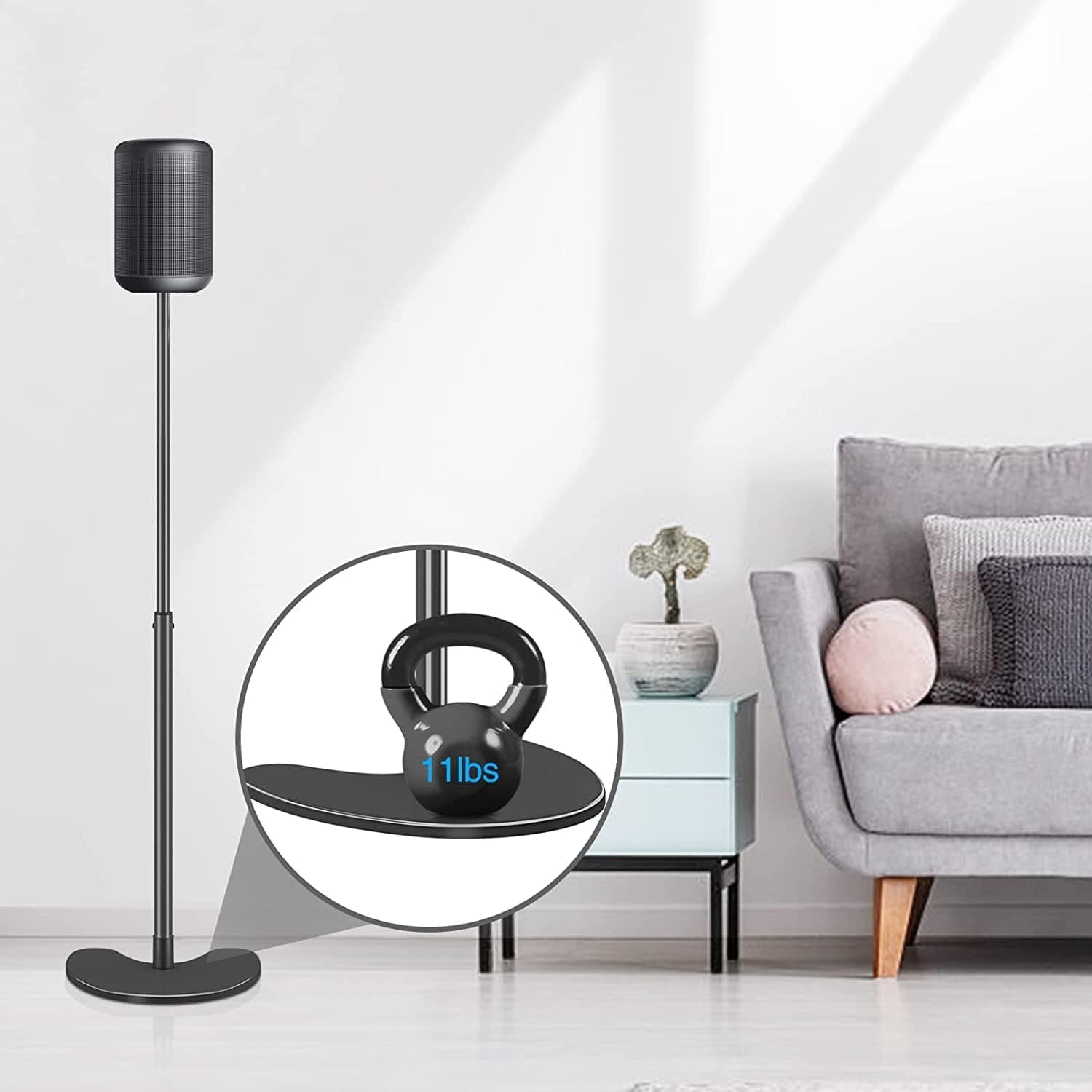 Retrolife 2*11 LBS Pair Floor Speaker Stands with Adjustable Mounts