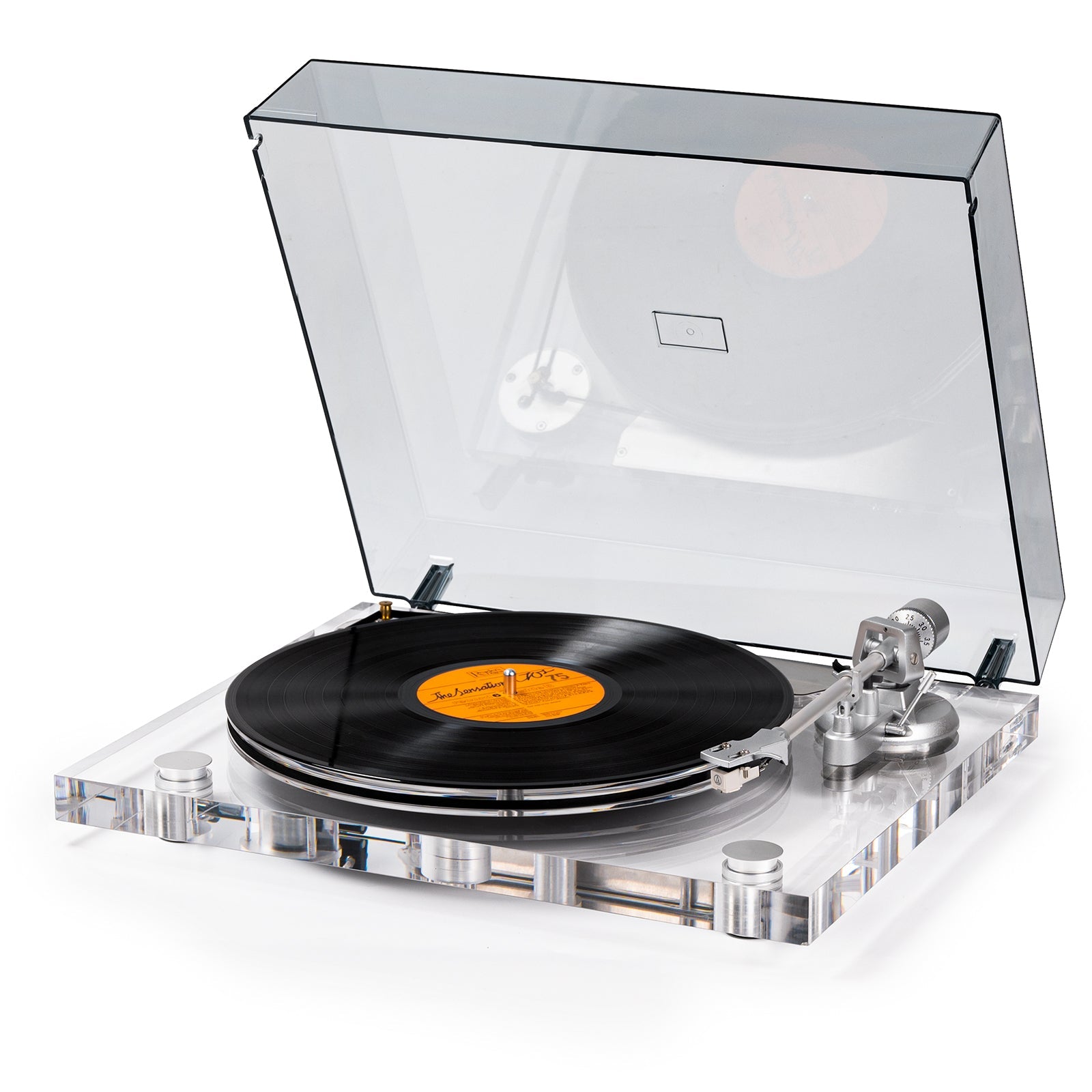 Retrolife ICE1 High Fidelity Bluetooth Vinyl Turntable with Acrylic Clear Design